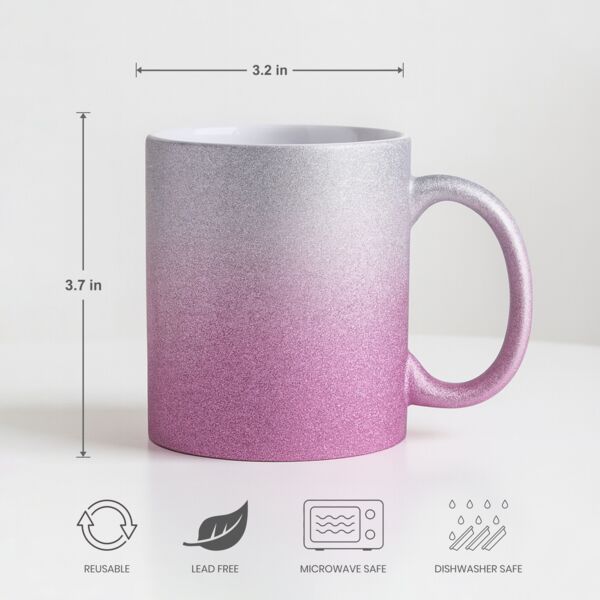 11oz Glitter Mug with Gradient Bottom Thumbnail