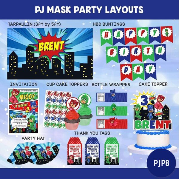 PJ Mask Party Layouts Thumbnail
