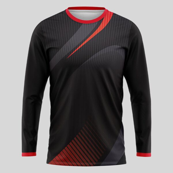 Red Esport Pattern Full Print Long Sleeve Shirt Thumbnail