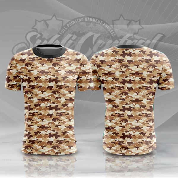 Camouflage Design Full Print Roundneck Shirt Thumbnail