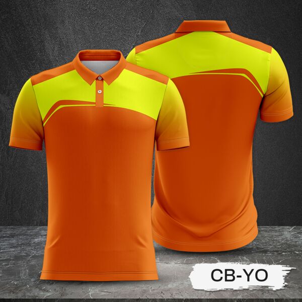 2 Color Combination with Gradient Sleeve Full Print Sublimation Polo Shirt Thumbnail