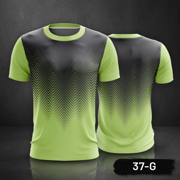 Geometric Zigzag Line Design Roundneck Full Print Sublimation Shirt Thumbnail