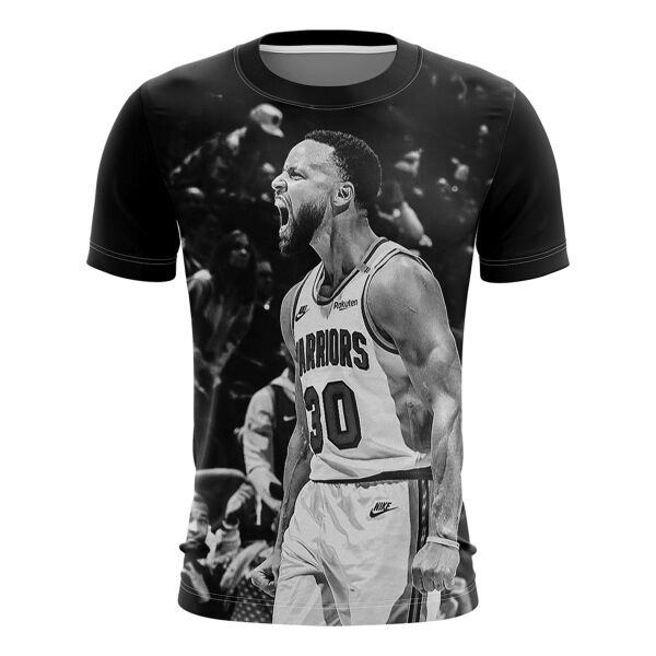 Vintage Stephen Curry Basketball Half Bleed Full Print Sublimation Roundneck Shirt Thumbnail