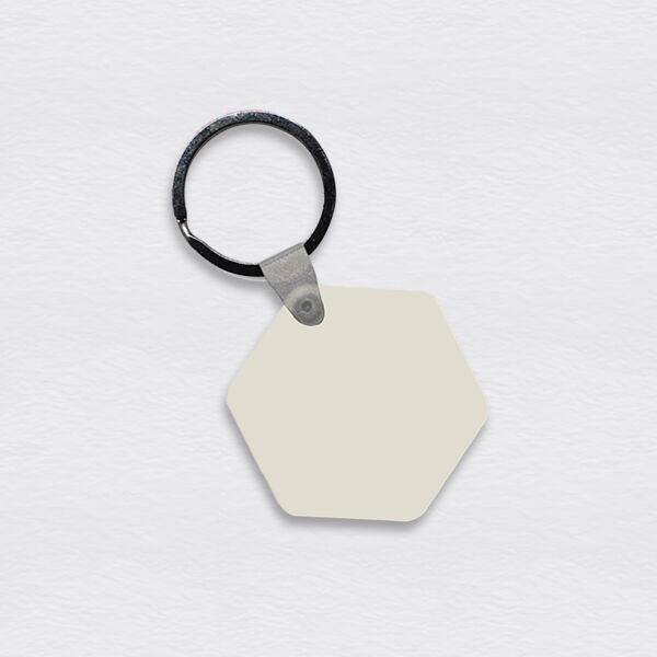 Wooden Hexagon Keychain Thumbnail
