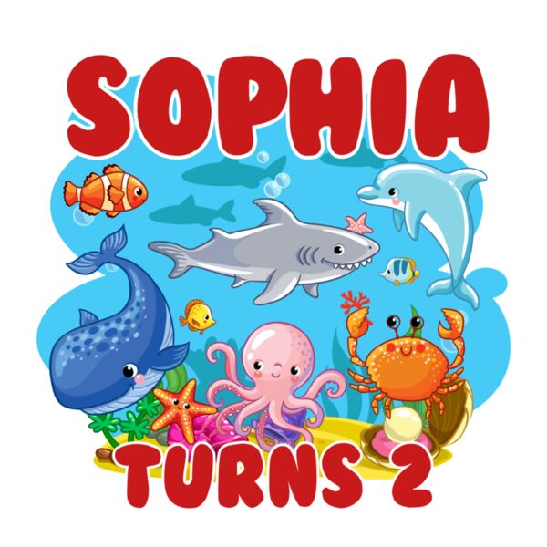 Family - Customizable Design - Birthday - Sea Theme - Kid - BDAY02-KID Thumbnail