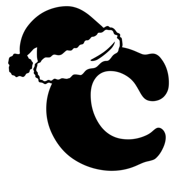 Christmas Designs , Group Designs , Cliparts , Black , PNG , Christmas Initials Designs , Christmas Initial Letter C , Mens Design , Ladies Design , Digital Printing , Full Print , Shirts , Mugs , Keychain , Poloshirt , Jacket , Customizable , Personalize Thumbnail