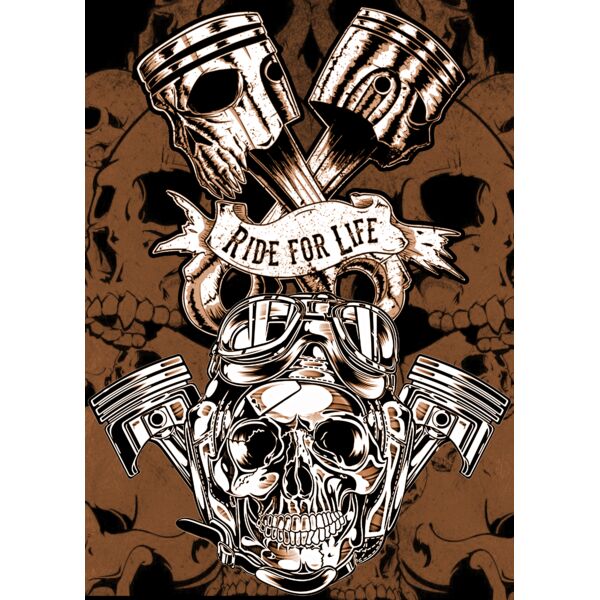 Sublimation Skull Piston - Brown - SP 03 Thumbnail