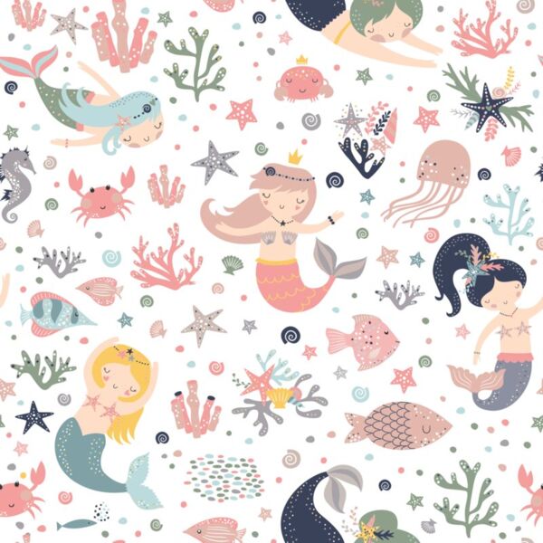 Full Background - Girl Designs - Little Mermaid 01 - KG 04 Thumbnail