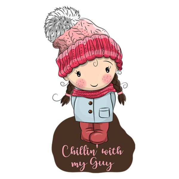 Christmas Designs, Couple Designs, Template, Solid Color, Orange, Blue, Violet, Black and White, PNG, Christmas Couple Designs, Little Girl Clipart, Chillin with my Guy, Mens Design, Digital Printing, Full Print, Shirts, Mugs, Keychain, Poloshirt - CHC-12 Thumbnail