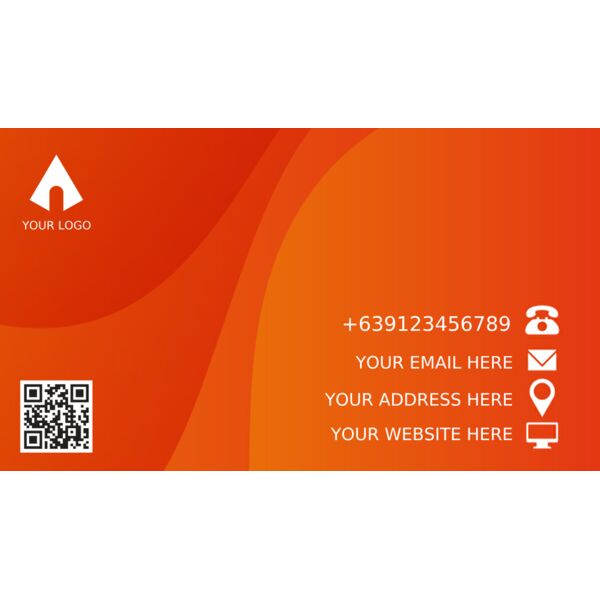 Abstract Geometric Orange - Back Thumbnail