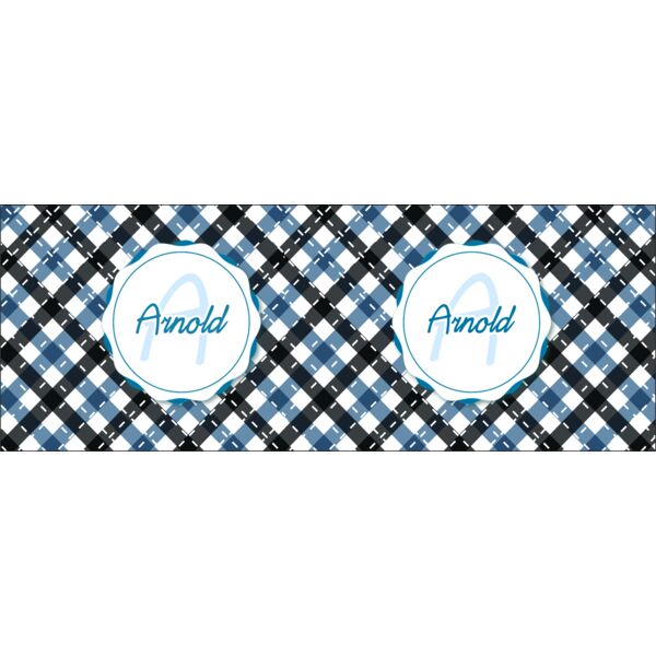 Checkered Pattern with Name & Initials Thumbnail