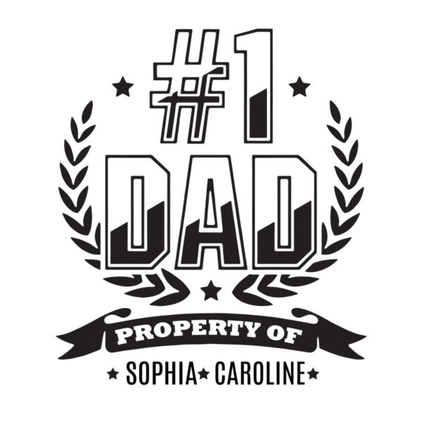 Fathers Day - Designs for Dad - Personalized - #1 Dad - PS-4 Thumbnail