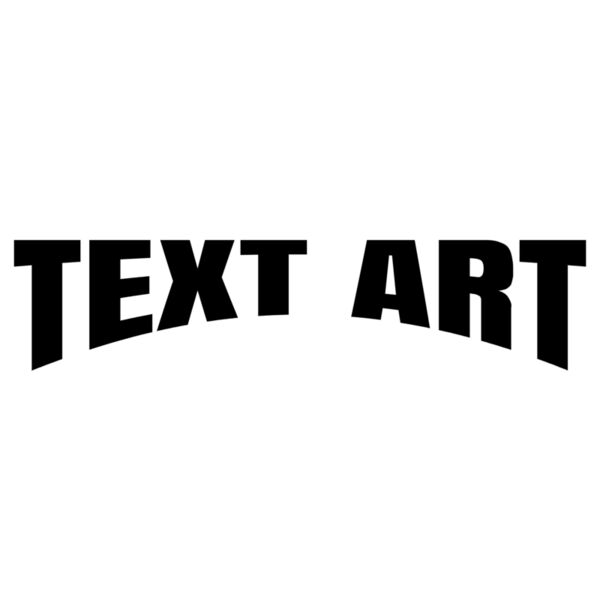 Text Art, Changeable Text, Half Bridge Effect, Warped Text, Editable Text, Changeable Color Thumbnail