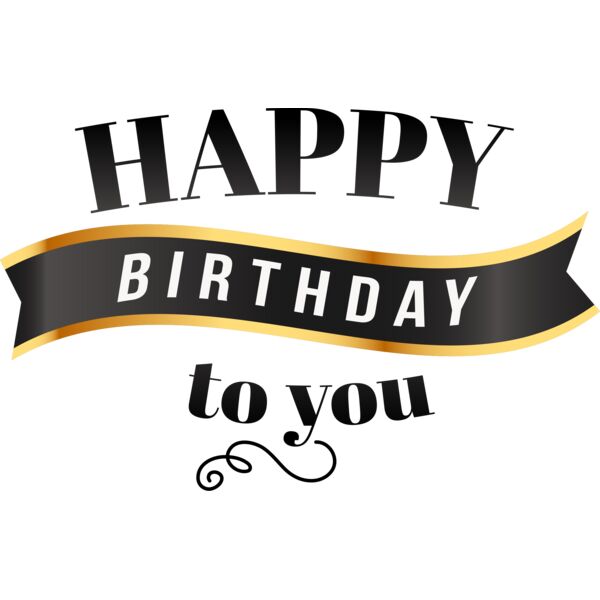 Birthday Typography , Statement , Solid Color , Black and Gold Design , Vector Design , Happy Birthday , Elegant Banner , Digital Printing , Customizable , Personalized Gift - BT 24 Thumbnail