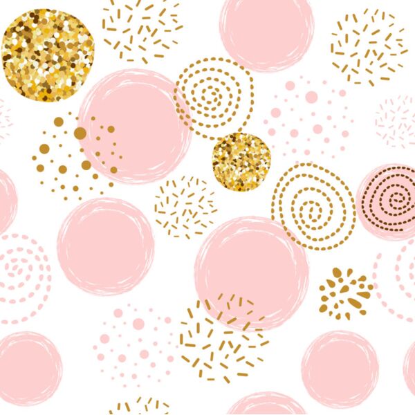 Pattern  Pink   Gold Circles  Background Designs with Frame  Ladies Background  LDP C Thumbnail