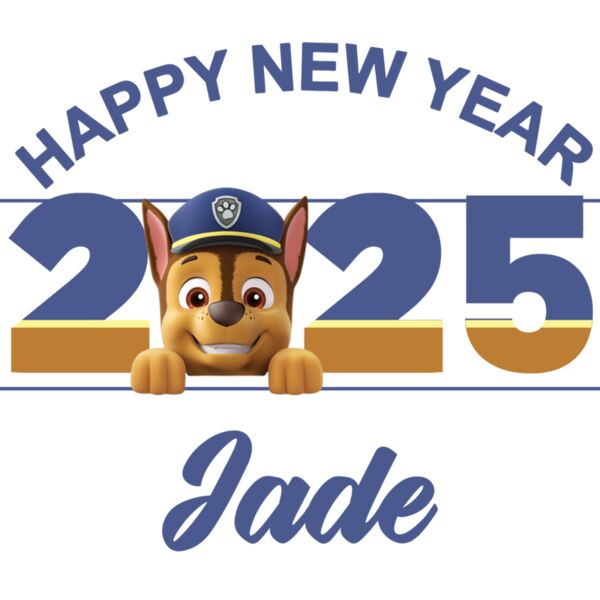Happy New Year 2025, Paw Patrol Design, New Year, 2025 - CCS-08 Thumbnail