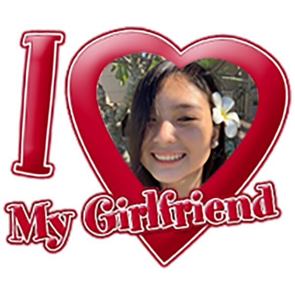 I ♥ My Girlfriend with Personalized Image - GF-2 Thumbnail