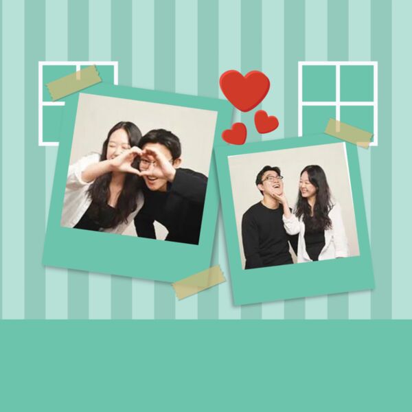 Photo Template with Customizable Image, Happy Valentines Day - P07 Thumbnail