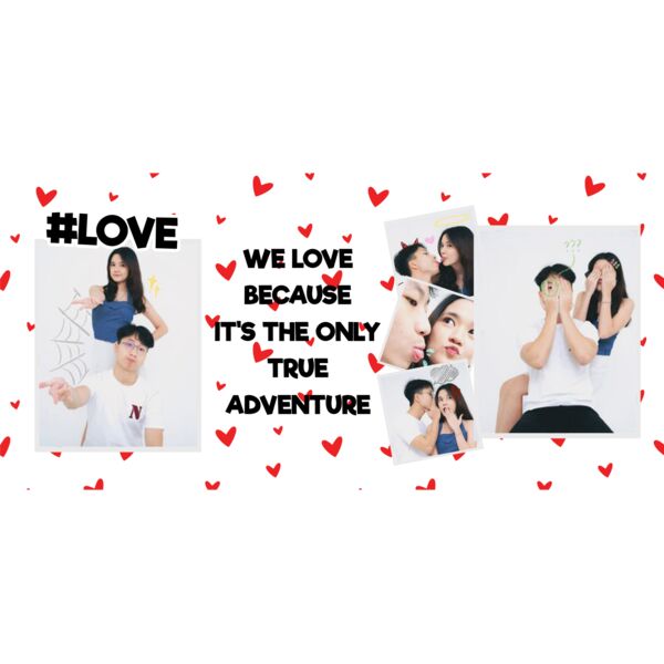 We love because it's the only true adventure, #LOVE, Couple Mug, Happy Valentines Day! - VMT-2 Thumbnail