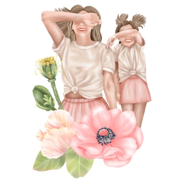 Mother's Day, Mom and Kid Clipart - MCF1 Thumbnail
