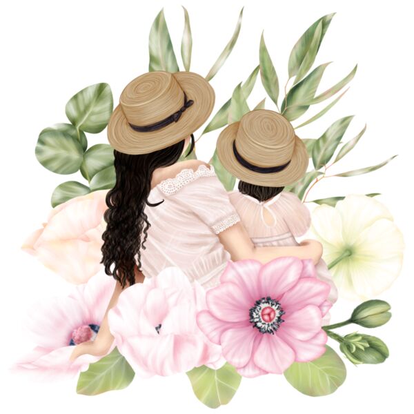 Mother's Day, Mom and Kid Clipart - MCF3 Thumbnail