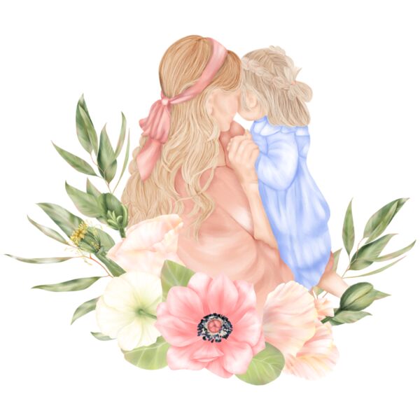 Mother's Day, Mom and Kid Clipart - MDW-011 Thumbnail