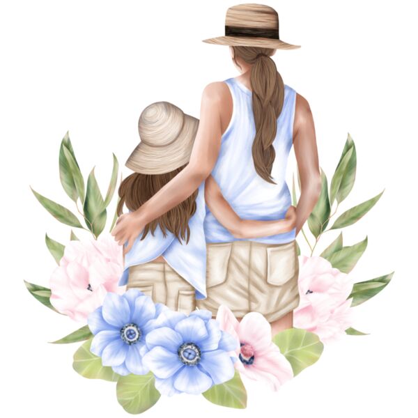 Mother's Day, Mom and Kid Clipart - MDW-012 Thumbnail