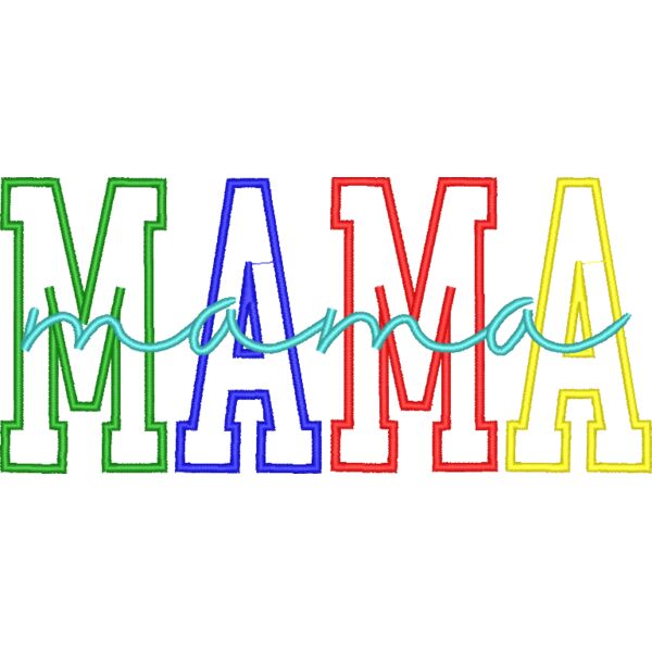 MAMA, Embroidery Design for Mother's Day - EBM-0015 Thumbnail
