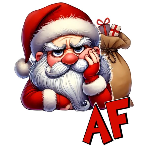 merry AF, Funny Santa Claus Design, Christmas Design 2025 - FCS-01 Thumbnail