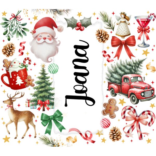 Christmas Background with Personalized Name - SLST-01 Thumbnail