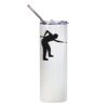 20oz Glitter Stainless Skinny with Straw (White) Thumbnail