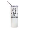 20oz Glitter Stainless Skinny with Straw (White) Thumbnail