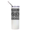 20oz Glitter Stainless Skinny with Straw (White) Thumbnail
