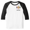 Raglan 3/4 Roundneck Shirt (White Body) Raglan 3/4 Roundneck Shirt (White Body) Thumbnail