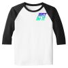 Raglan 3/4 Roundneck Shirt (White Body) Raglan 3/4 Roundneck Shirt (White Body) Thumbnail