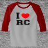 Raglan 3/4 Roundneck Shirt (Gray Body) Thumbnail