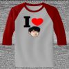 Raglan 3/4 Roundneck Shirt (Gray Body) Thumbnail