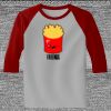 Raglan 3/4 Roundneck Shirt (Gray Body) Thumbnail