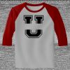 Raglan 3/4 Roundneck Shirt (Gray Body) Thumbnail