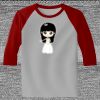 Raglan 3/4 Roundneck Shirt (Gray Body) Thumbnail