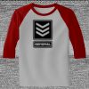 Raglan 3/4 Roundneck Shirt (Gray Body) Thumbnail