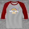 Raglan 3/4 Roundneck Shirt (Gray Body) Thumbnail