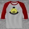 Raglan 3/4 Roundneck Shirt (Gray Body) Thumbnail