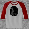 Raglan 3/4 Roundneck Shirt (Gray Body) Thumbnail