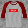 Raglan 3/4 Roundneck Shirt (Gray Body) Thumbnail