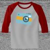Raglan 3/4 Roundneck Shirt (Gray Body) Thumbnail