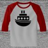 Raglan 3/4 Roundneck Shirt (Gray Body) Thumbnail