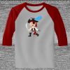 Raglan 3/4 Roundneck Shirt (Gray Body) Thumbnail