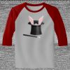 Raglan 3/4 Roundneck Shirt (Gray Body) Thumbnail