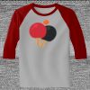 Raglan 3/4 Roundneck Shirt (Gray Body) Thumbnail